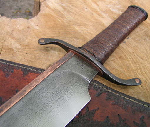 Bowie art knife from Wildertools by Rick Marchand